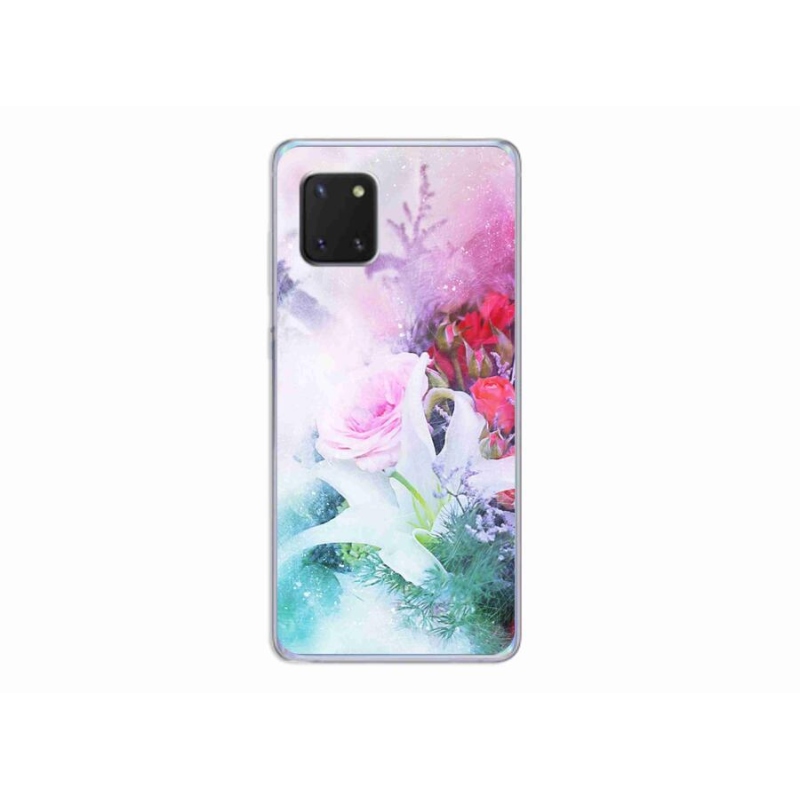 Gelový kryt mmCase na mobil Samsung Galaxy Note 10 Lite - květiny 4