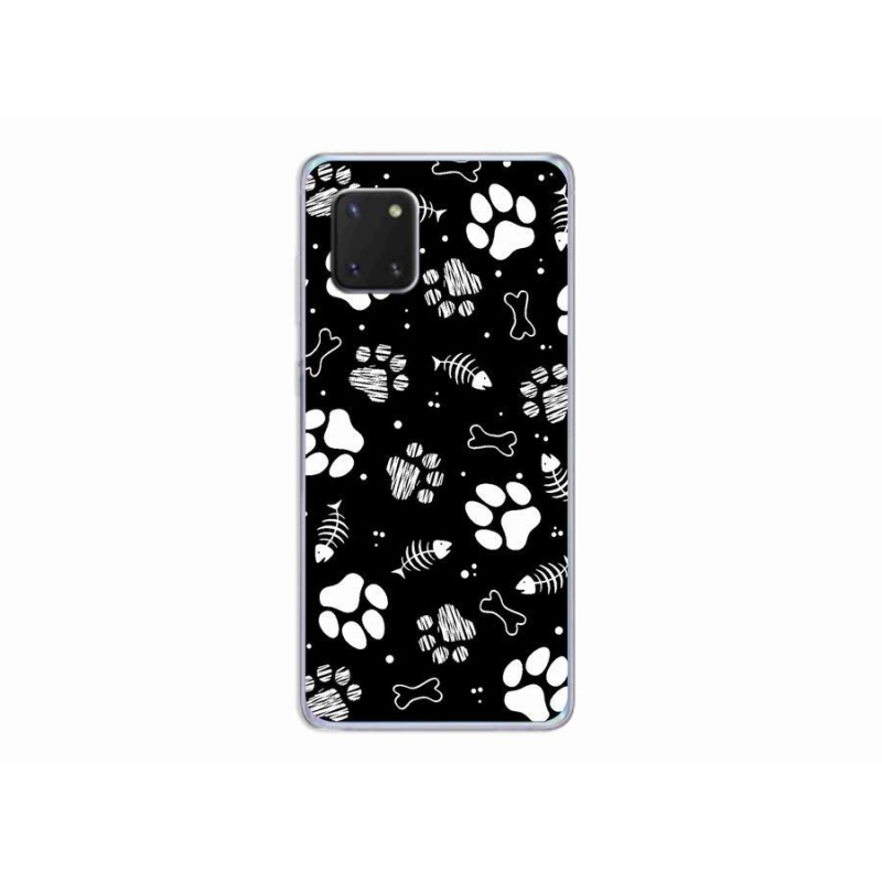Gelový kryt mmCase na mobil Samsung Galaxy Note 10 Lite - psí tlapky