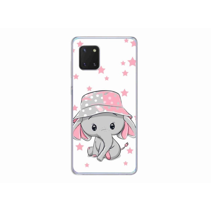 Gelový kryt mmCase na mobil Samsung Galaxy Note 10 Lite - růžový slon