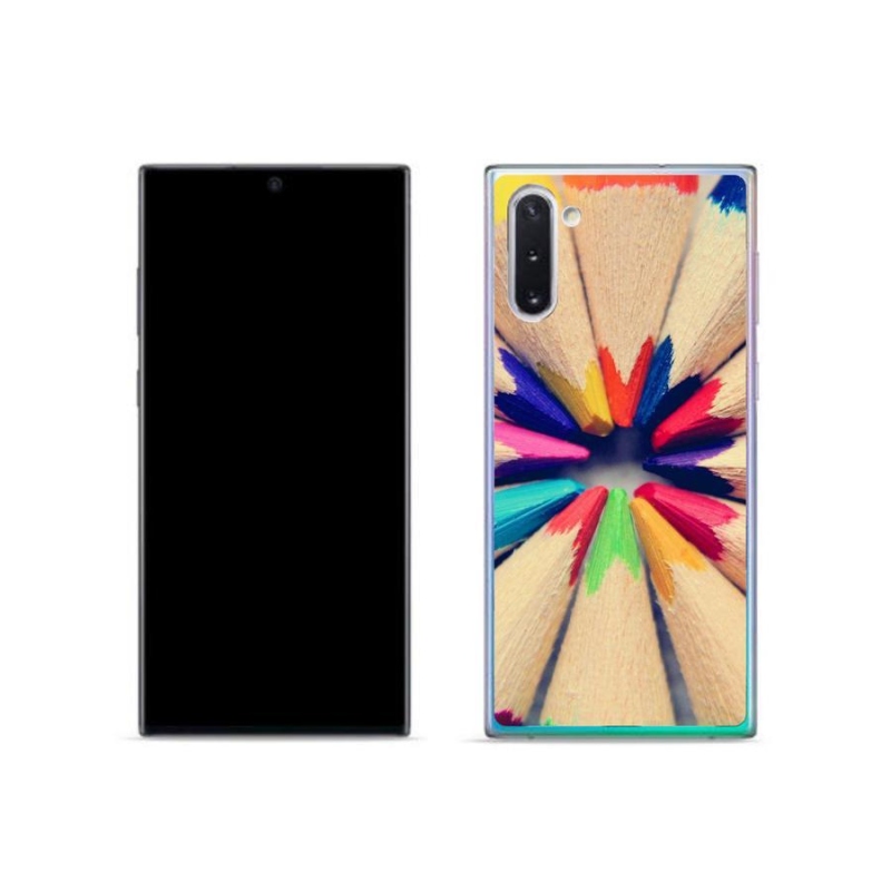 Gelový kryt mmCase na mobil Samsung Galaxy Note 10 - pastelky