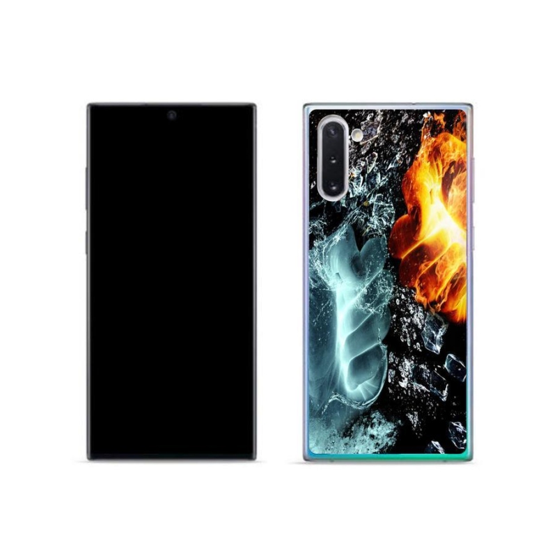Gelový kryt mmCase na mobil Samsung Galaxy Note 10 - voda a oheň