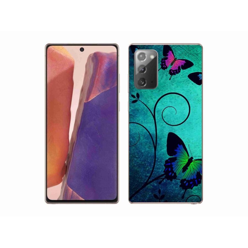 Gelový kryt mmCase na mobil Samsung Galaxy Note 20/Note 20 5G - barevní motýli