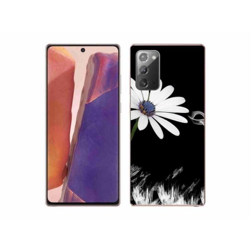 Gelový kryt mmCase na mobil Samsung Galaxy Note 20/Note 20 5G - bílá květina