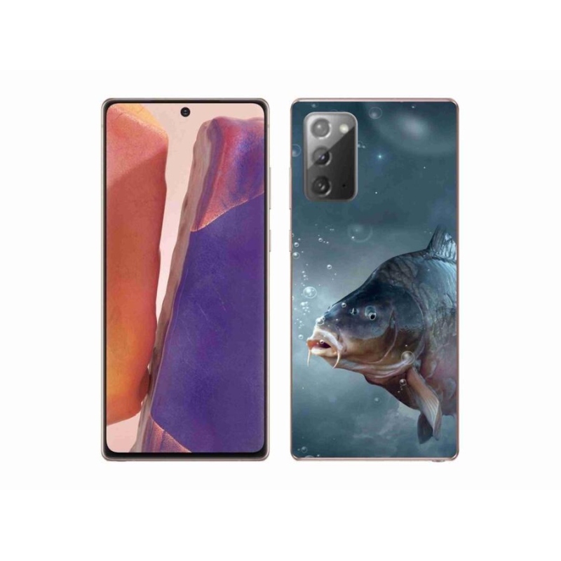 Gelový kryt mmCase na mobil Samsung Galaxy Note 20/Note 20 5G - kapr a bublinky