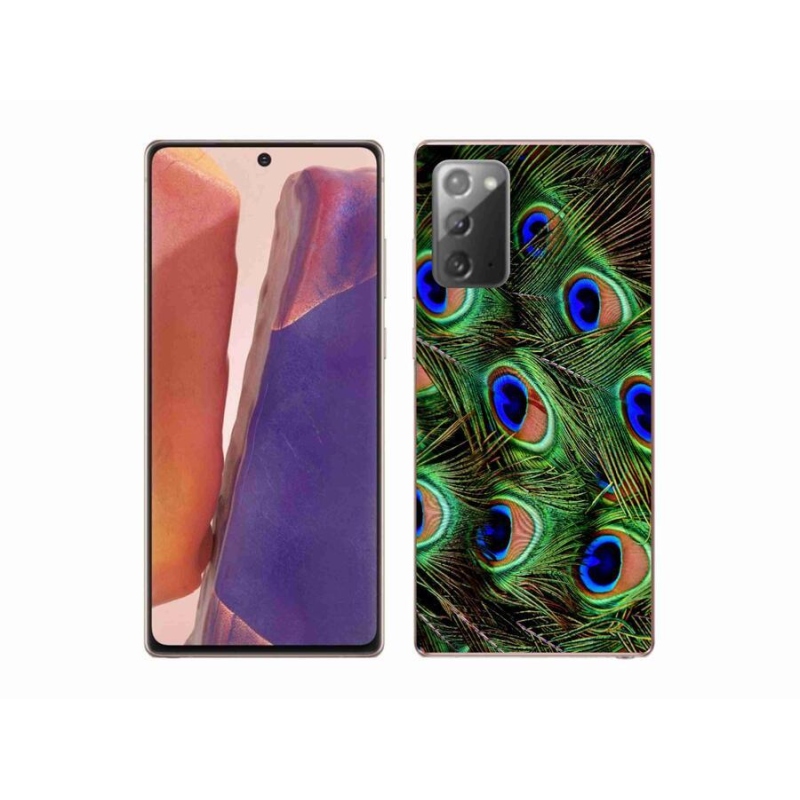 Gelový kryt mmCase na mobil Samsung Galaxy Note 20/Note 20 5G - paví peří
