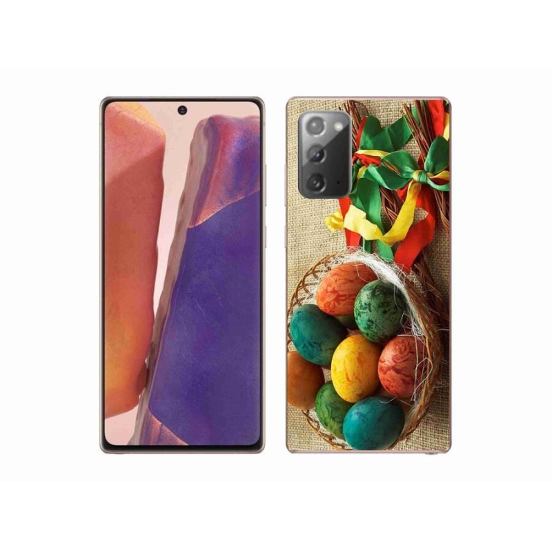 Gelový kryt mmCase na mobil Samsung Galaxy Note 20/Note 20 5G - pomlázky a vajíčka