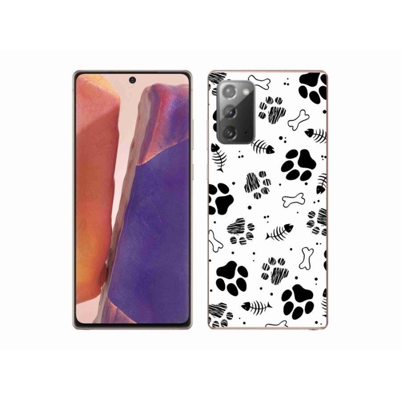 Gelový kryt mmCase na mobil Samsung Galaxy Note 20/Note 20 5G - psí tlapky 1