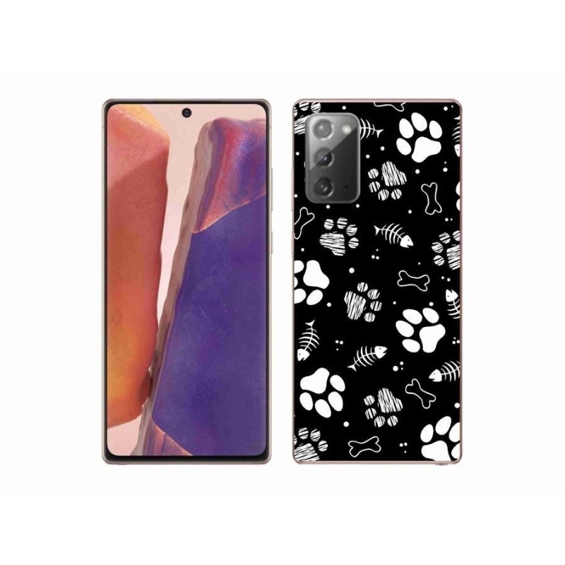 Gelový kryt mmCase na mobil Samsung Galaxy Note 20/Note 20 5G - psí tlapky