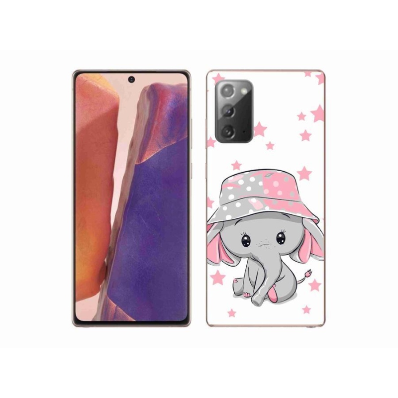 Gelový kryt mmCase na mobil Samsung Galaxy Note 20/Note 20 5G - růžový slon