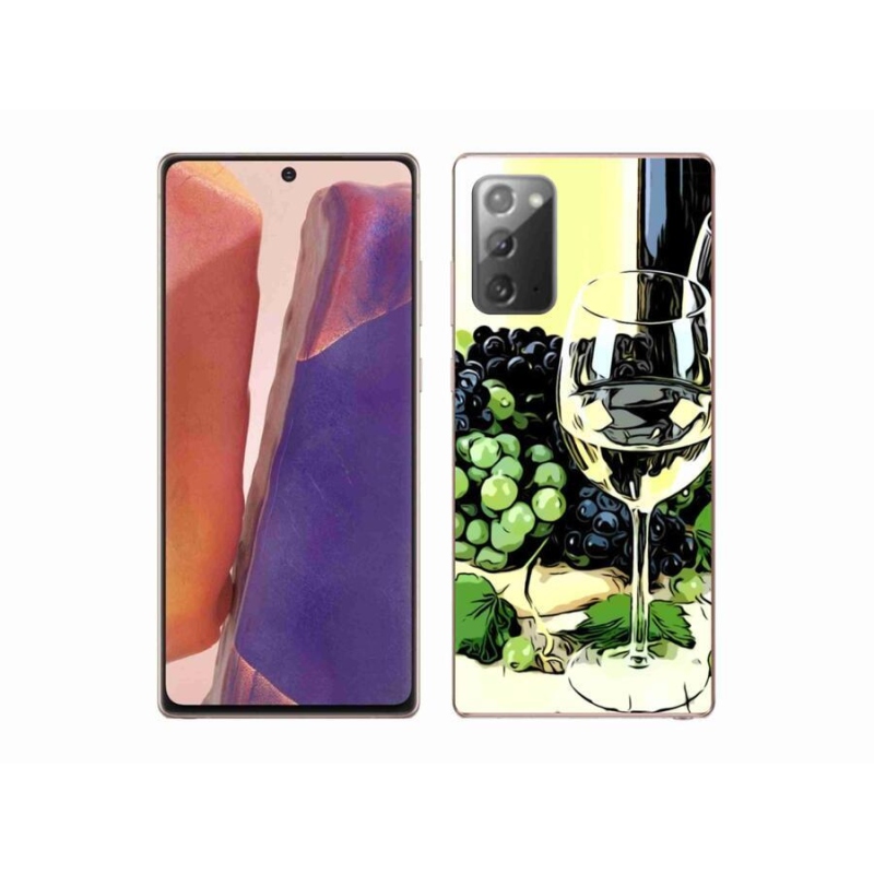 Gelový kryt mmCase na mobil Samsung Galaxy Note 20/Note 20 5G - sklenka vína