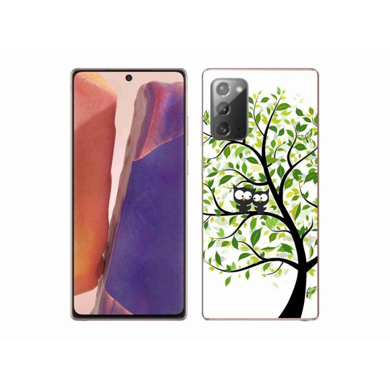 Gelový kryt mmCase na mobil Samsung Galaxy Note 20/Note 20 5G - sovičky na stromě