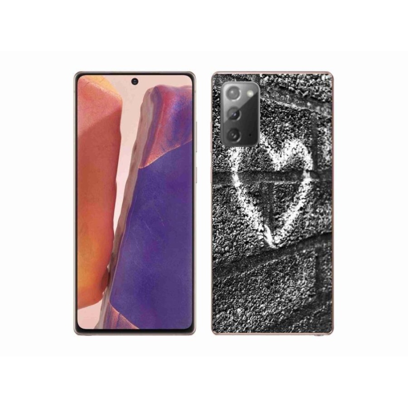 Gelový kryt mmCase na mobil Samsung Galaxy Note 20/Note 20 5G - srdce na zdi