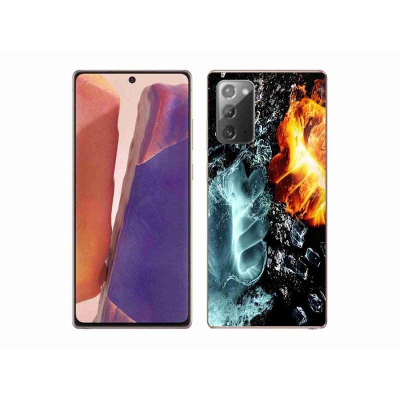 Gelový kryt mmCase na mobil Samsung Galaxy Note 20/Note 20 5G - voda a oheň