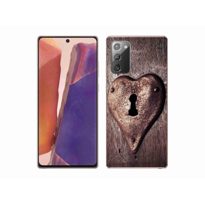 Gelový kryt mmCase na mobil Samsung Galaxy Note 20/Note 20 5G - zámek ve tvaru srdce