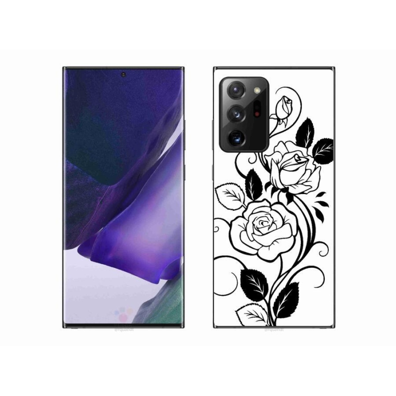 Gelový kryt mmCase na mobil Samsung Galaxy Note 20 Ultra - černobílá růže