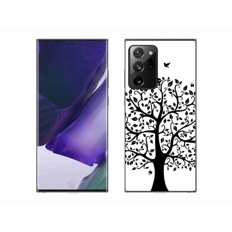 Gelový kryt mmCase na mobil Samsung Galaxy Note 20 Ultra - černobílý strom