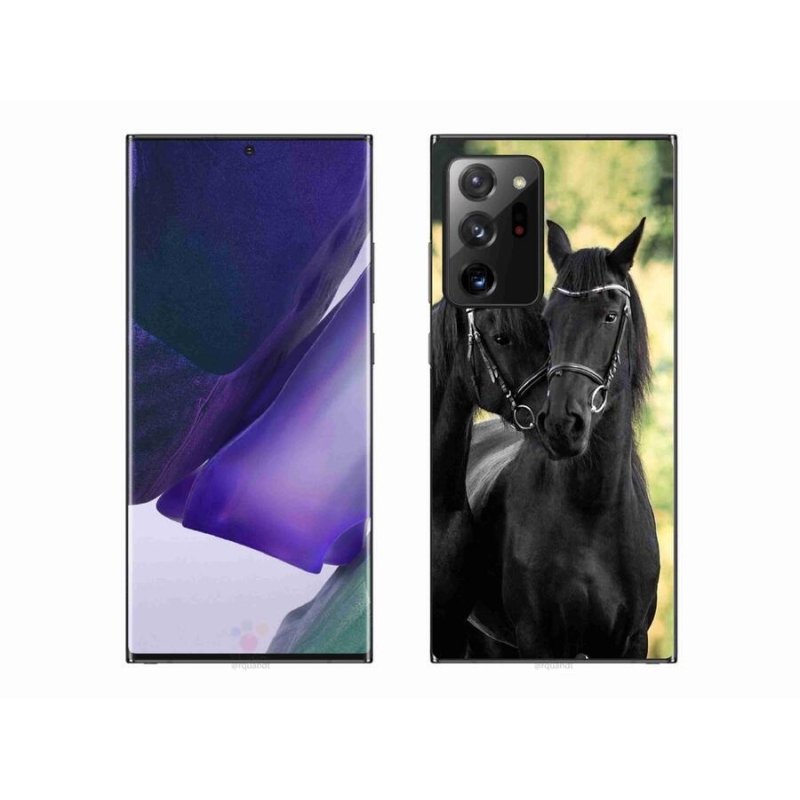 Gelový kryt mmCase na mobil Samsung Galaxy Note 20 Ultra - dva černí koně