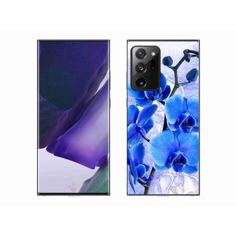 Gelový kryt mmCase na mobil Samsung Galaxy Note 20 Ultra - modré květy