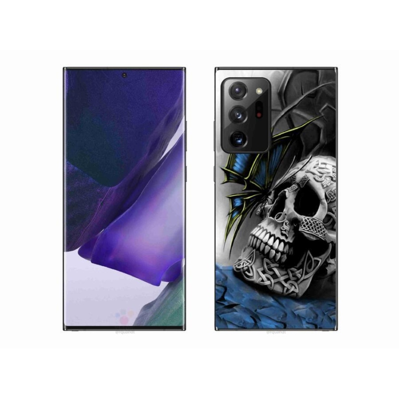 Gelový kryt mmCase na mobil Samsung Galaxy Note 20 Ultra - motýl a lebka