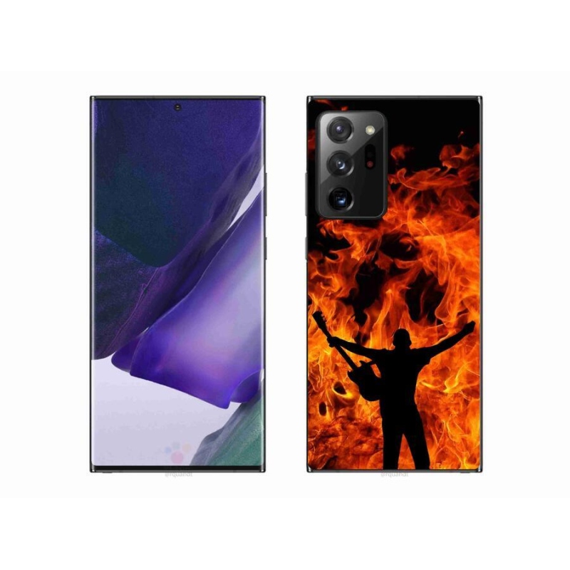 Gelový kryt mmCase na mobil Samsung Galaxy Note 20 Ultra - muzikant a oheň
