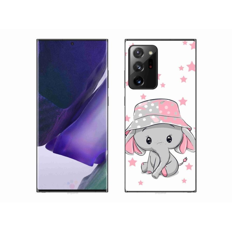 Gelový kryt mmCase na mobil Samsung Galaxy Note 20 Ultra - růžový slon