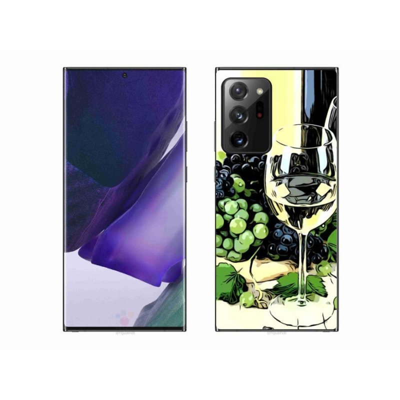 Gelový kryt mmCase na mobil Samsung Galaxy Note 20 Ultra - sklenka vína