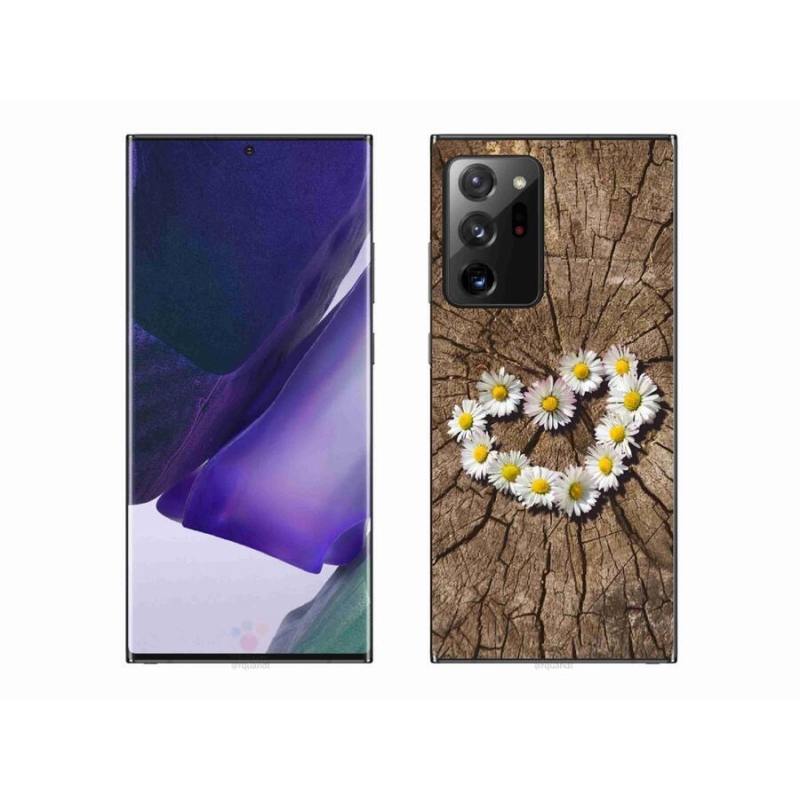 Gelový kryt mmCase na mobil Samsung Galaxy Note 20 Ultra - srdce z kopretin