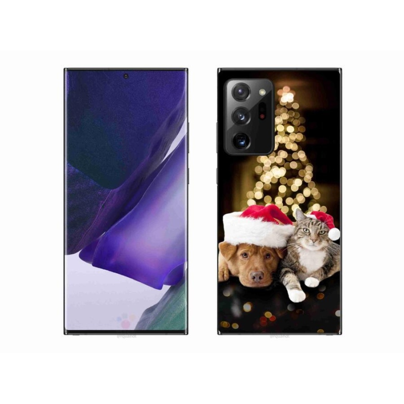 Gelový kryt mmCase na mobil Samsung Galaxy Note 20 Ultra - vánoční pes a kočka