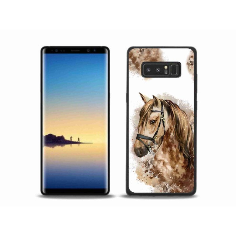 Gelový kryt mmCase na mobil Samsung Galaxy Note 8 - hnědý kreslený kůň