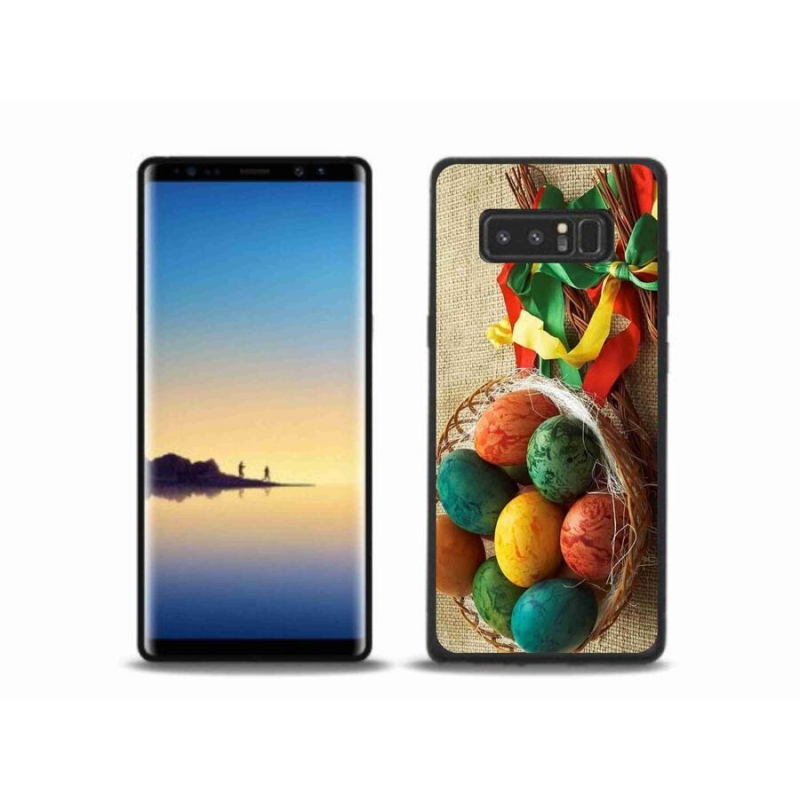 Gelový kryt mmCase na mobil Samsung Galaxy Note 8 - pomlázky a vajíčka