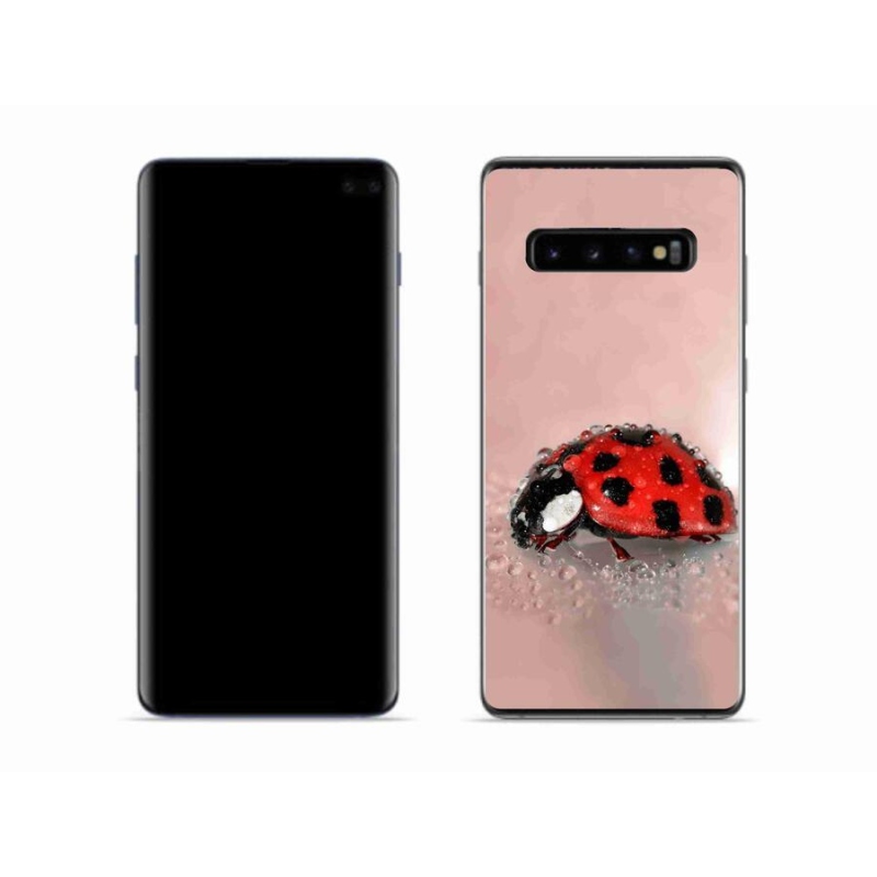 Gelový kryt mmCase na mobil Samsung Galaxy S10 - beruška
