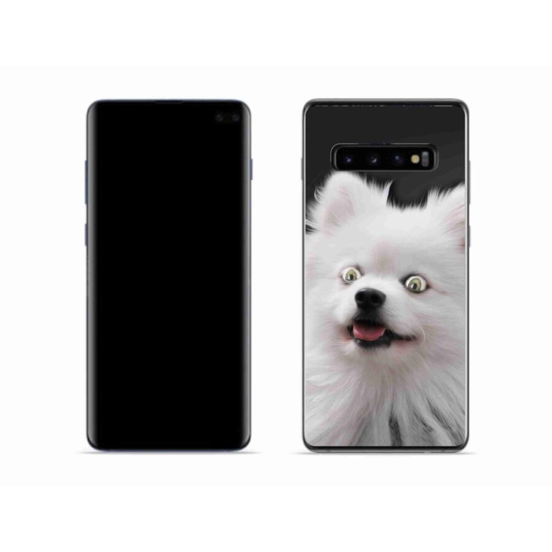 Gelový kryt mmCase na mobil Samsung Galaxy S10 - bílý špic