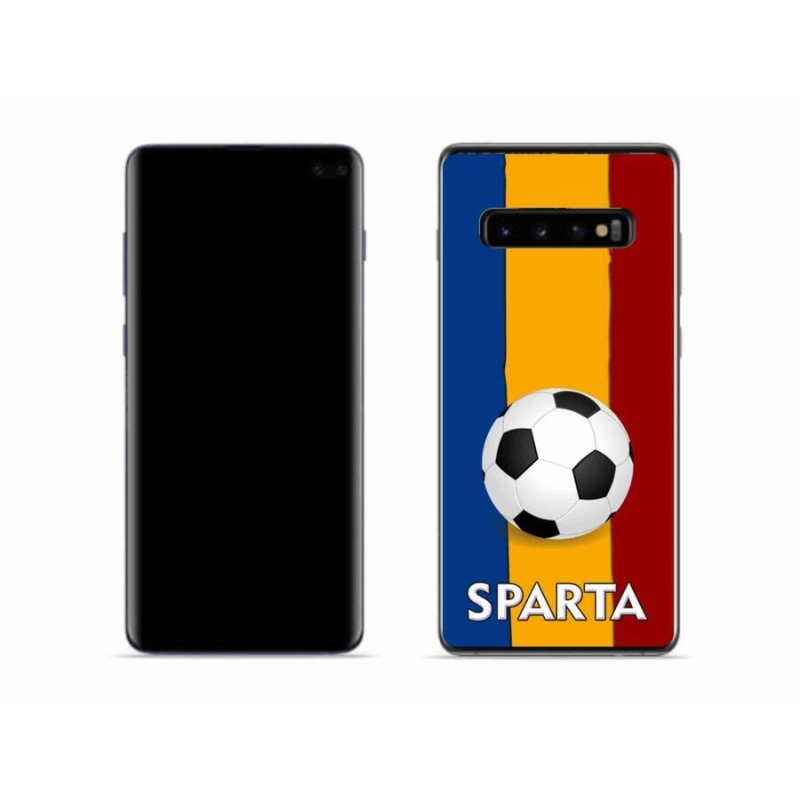 Gelový kryt mmCase na mobil Samsung Galaxy S10 - fotbal 1