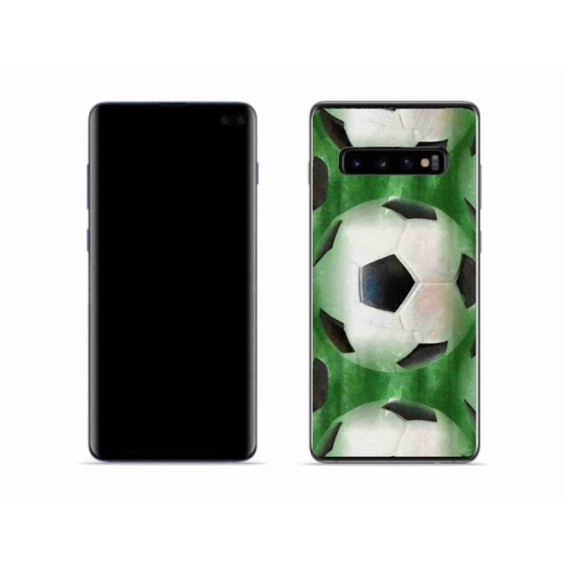 Gelový kryt mmCase na mobil Samsung Galaxy S10 - fotbalový míč