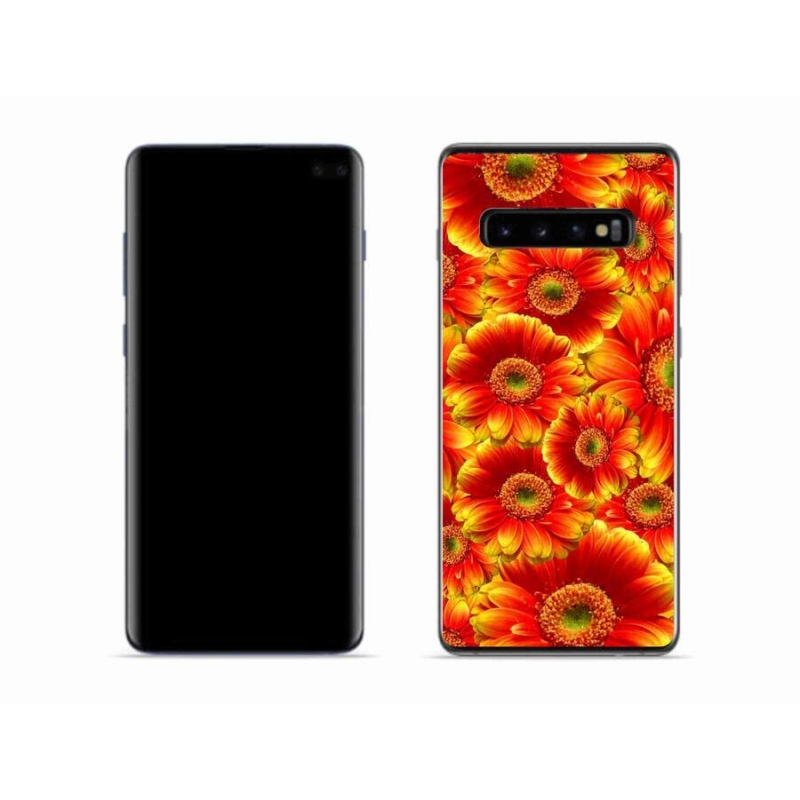Gelový kryt mmCase na mobil Samsung Galaxy S10 - gerbera 1