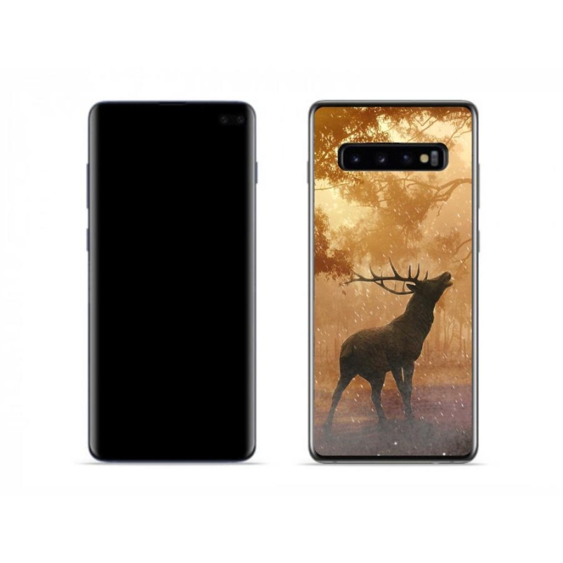 Gelový kryt mmCase na mobil Samsung Galaxy S10 - jelen v říji