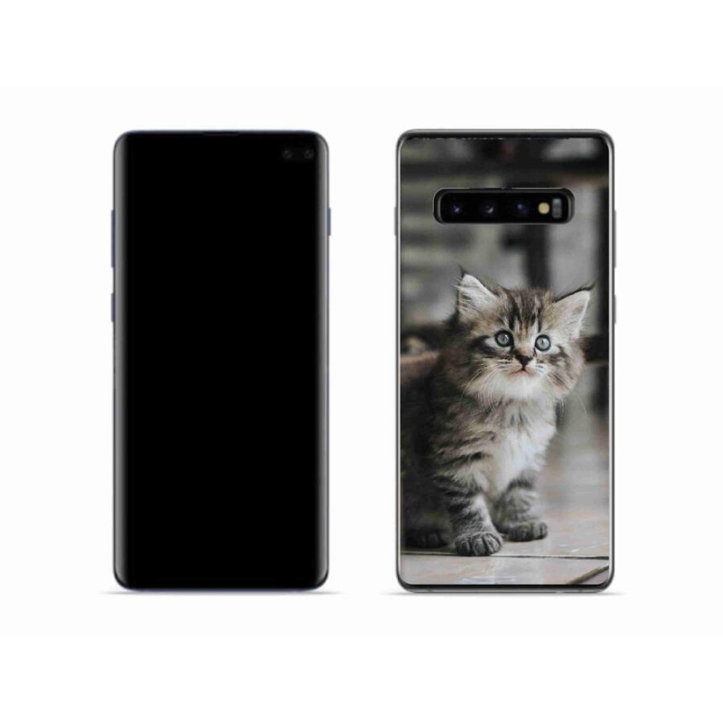 Gelový kryt mmCase na mobil Samsung Galaxy S10 - koťátko