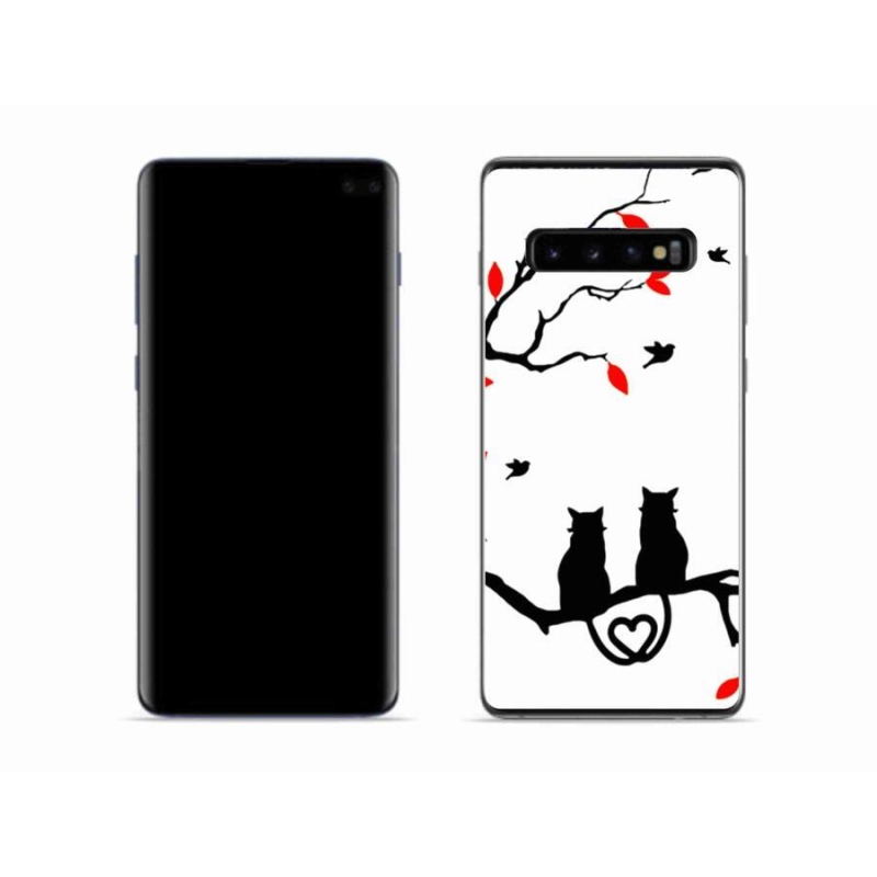 Gelový kryt mmCase na mobil Samsung Galaxy S10 - kočičí láska