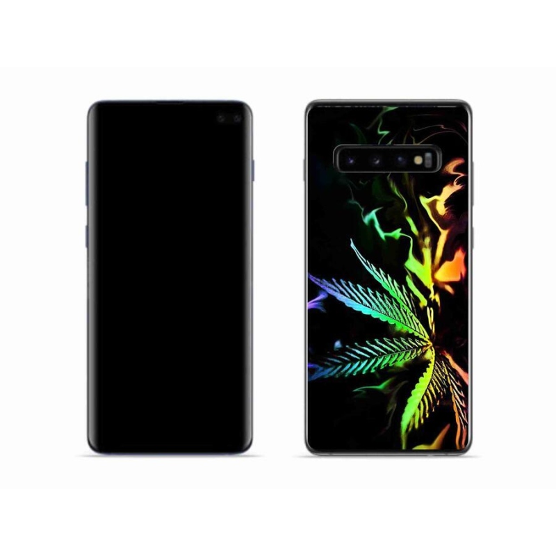 Gelový kryt mmCase na mobil Samsung Galaxy S10 - konopí 2