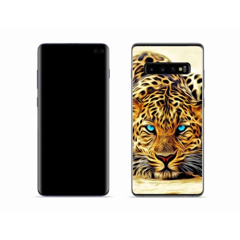 Gelový kryt mmCase na mobil Samsung Galaxy S10 - kreslený tygr