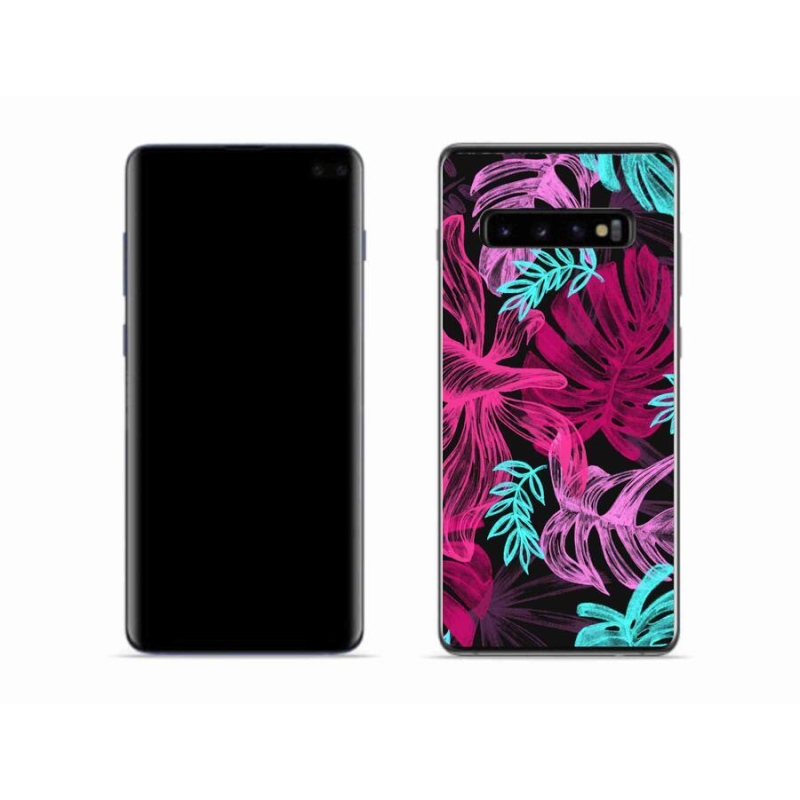 Gelový kryt mmCase na mobil Samsung Galaxy S10 - květiny 1