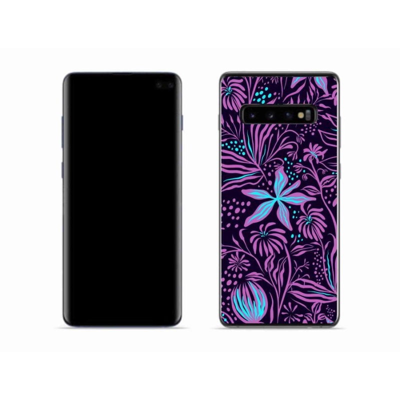 Gelový kryt mmCase na mobil Samsung Galaxy S10 - květiny 2
