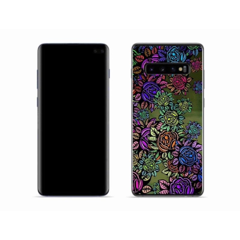 Gelový kryt mmCase na mobil Samsung Galaxy S10 - květiny 6