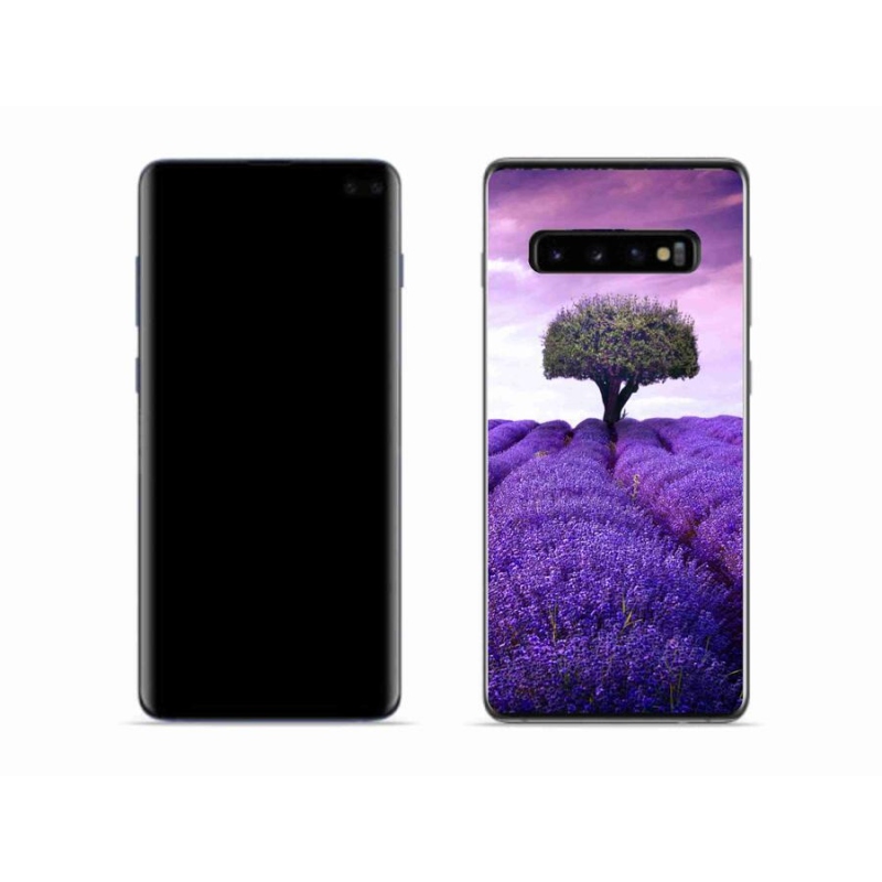Gelový kryt mmCase na mobil Samsung Galaxy S10 - levandulová louka