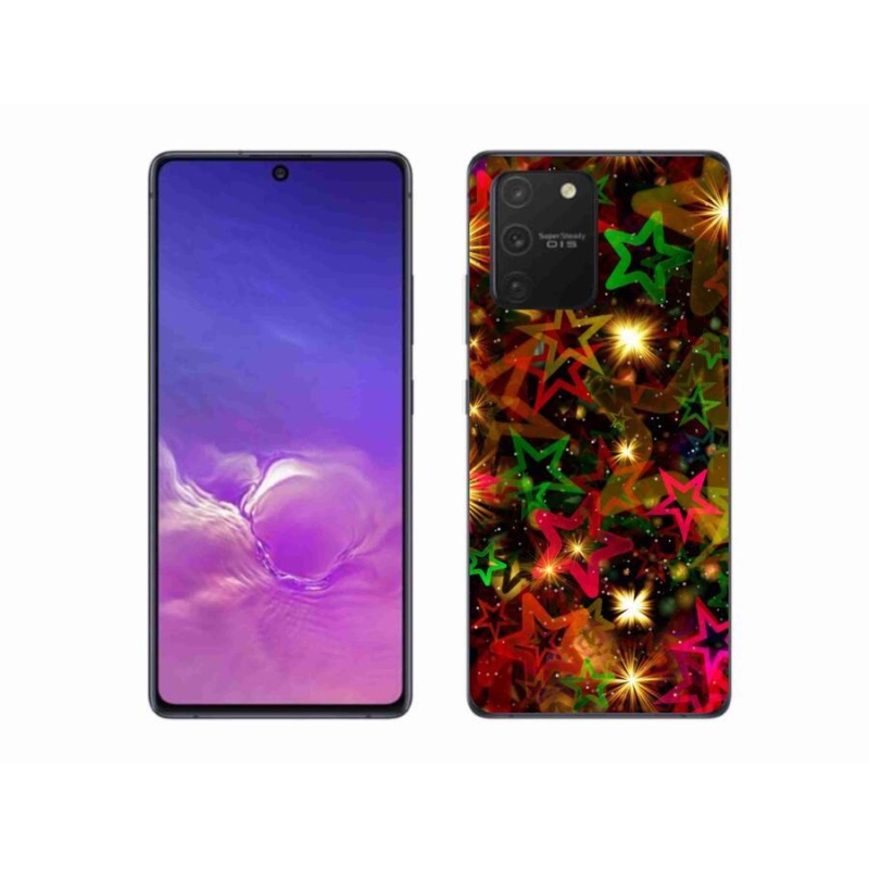 Gelový kryt mmCase na mobil Samsung Galaxy S10 Lite - barevné hvězdičky