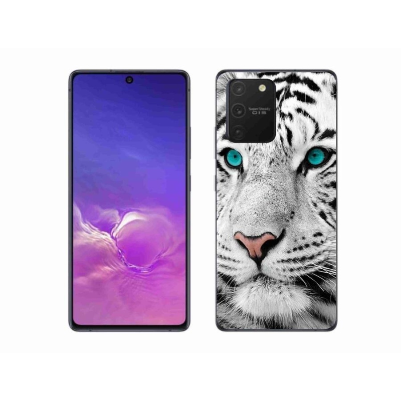 Gelový kryt mmCase na mobil Samsung Galaxy S10 Lite - bílý tygr