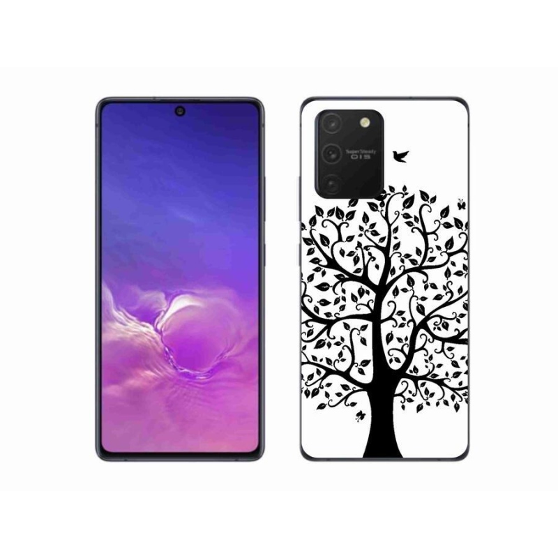 Gelový kryt mmCase na mobil Samsung Galaxy S10 Lite - černobílý strom