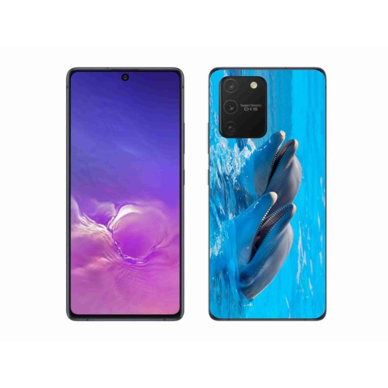 Gelový kryt mmCase na mobil Samsung Galaxy S10 Lite - delfíni