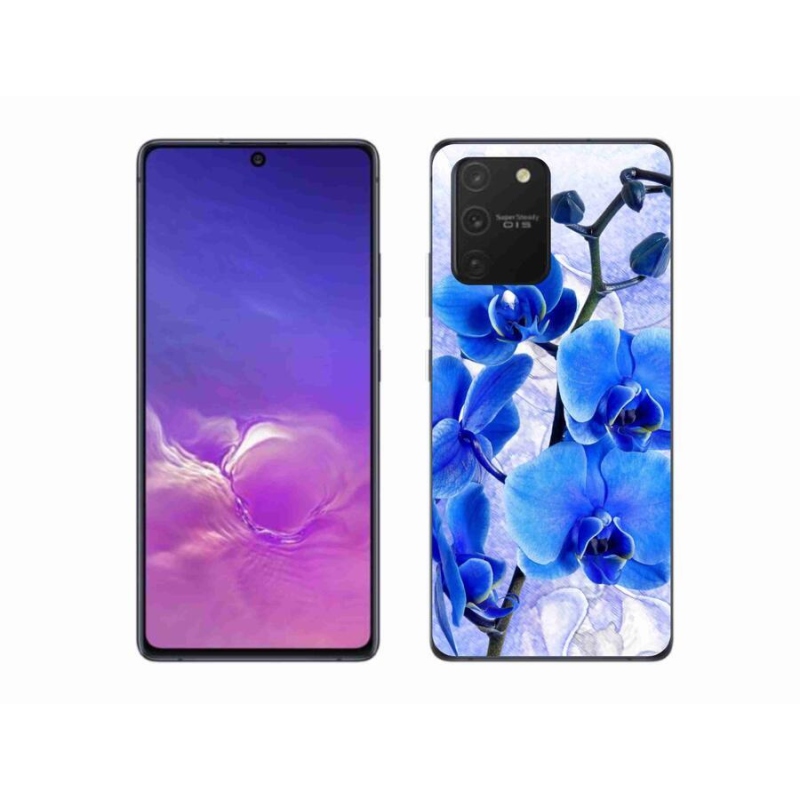 Gelový kryt mmCase na mobil Samsung Galaxy S10 Lite - modré květy