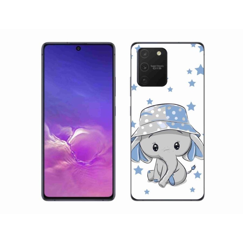 Gelový kryt mmCase na mobil Samsung Galaxy S10 Lite - modrý slon